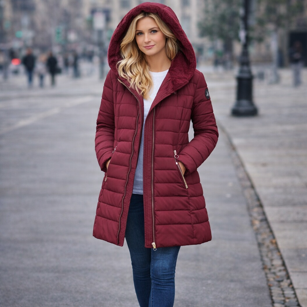 MYLIA™ | Chaqueta larga afelpada