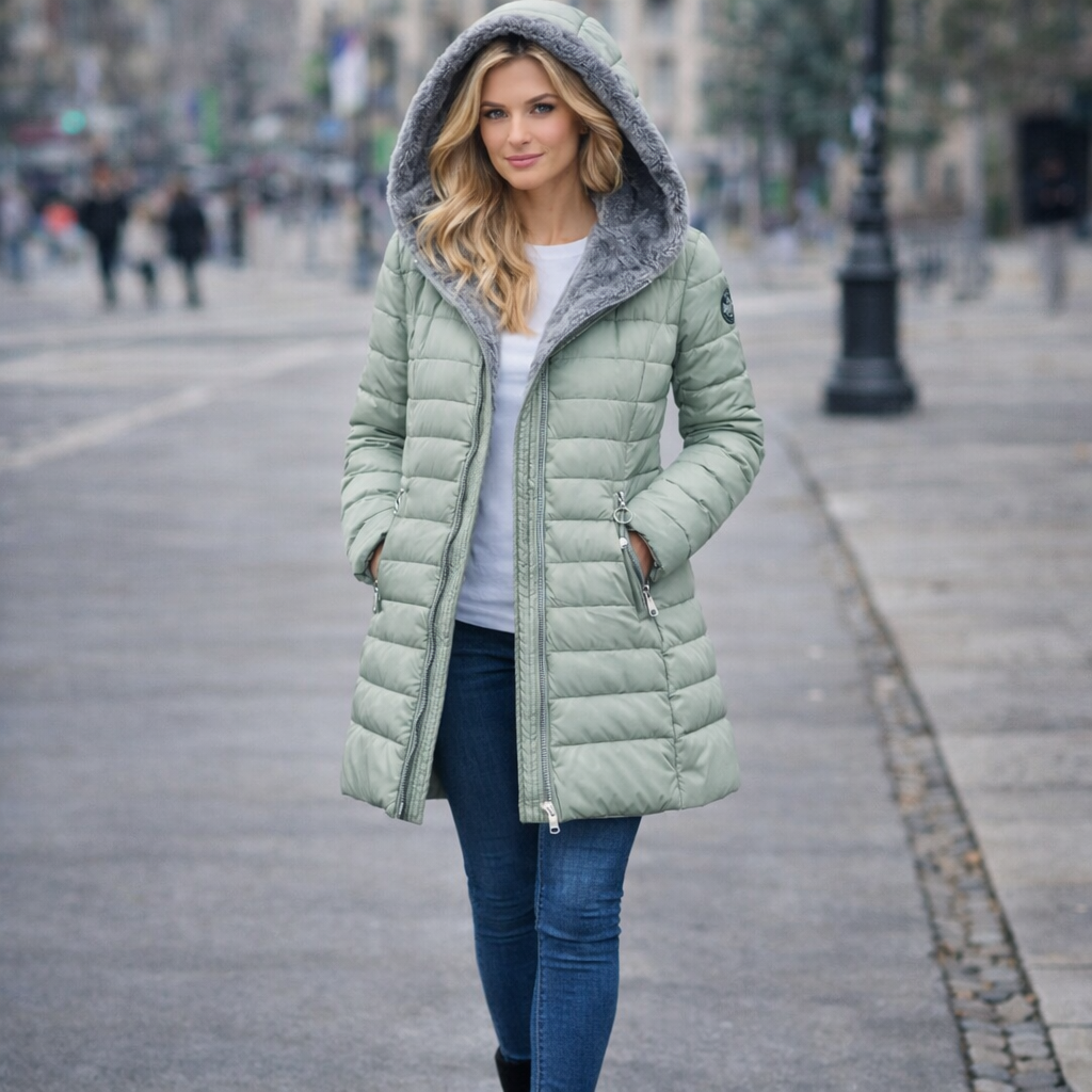 MYLIA™ | Chaqueta larga afelpada