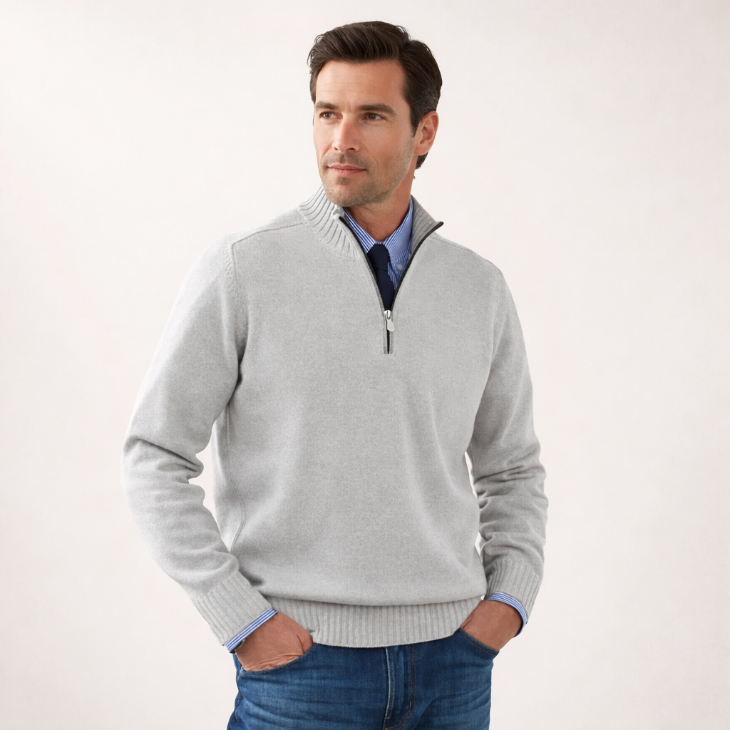 NOREL™ | Suéter cuello alto con cremallera