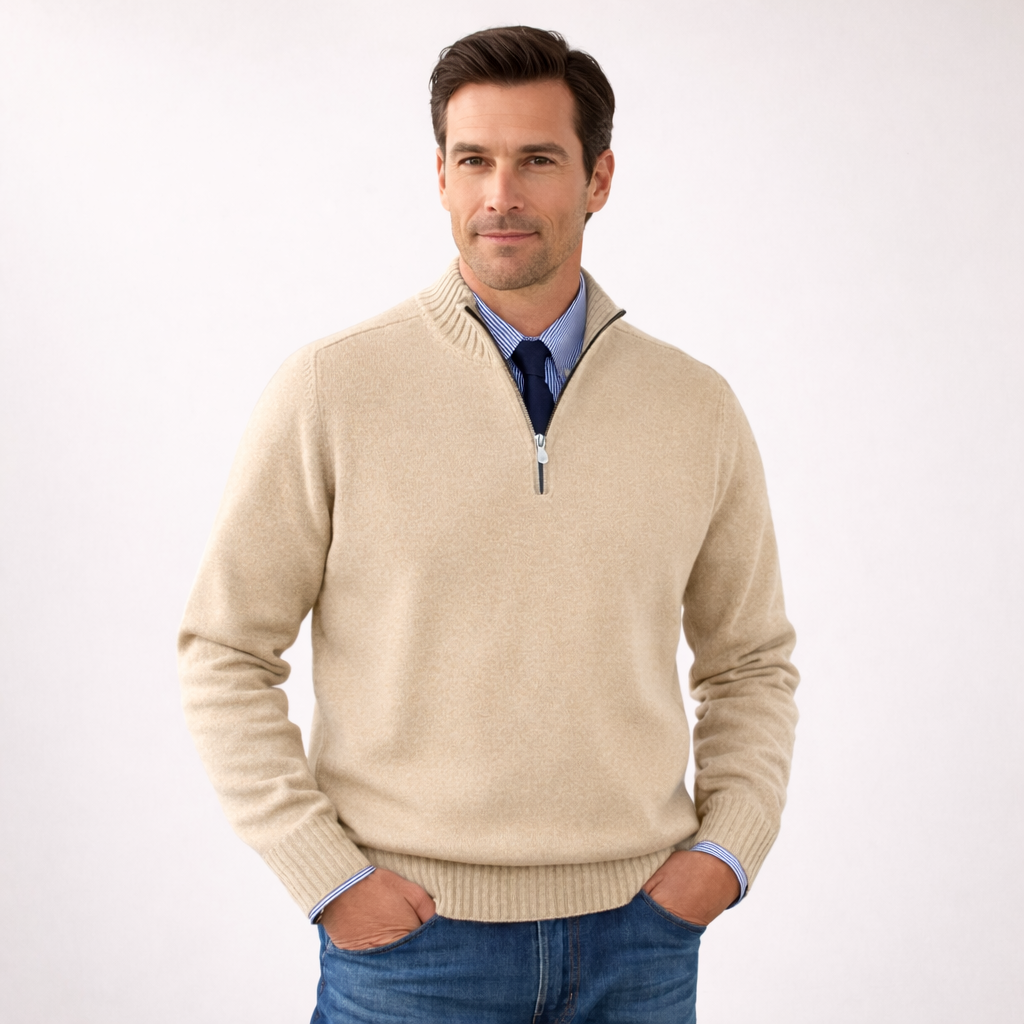 NOREL™ | Suéter cuello alto con cremallera