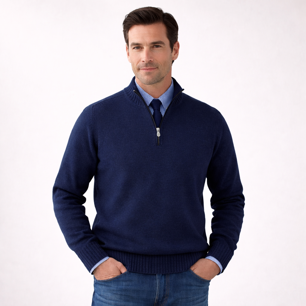 NOREL™ | Suéter cuello alto con cremallera