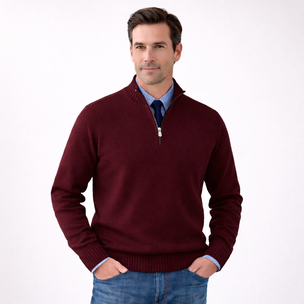 NOREL™ | Suéter cuello alto con cremallera