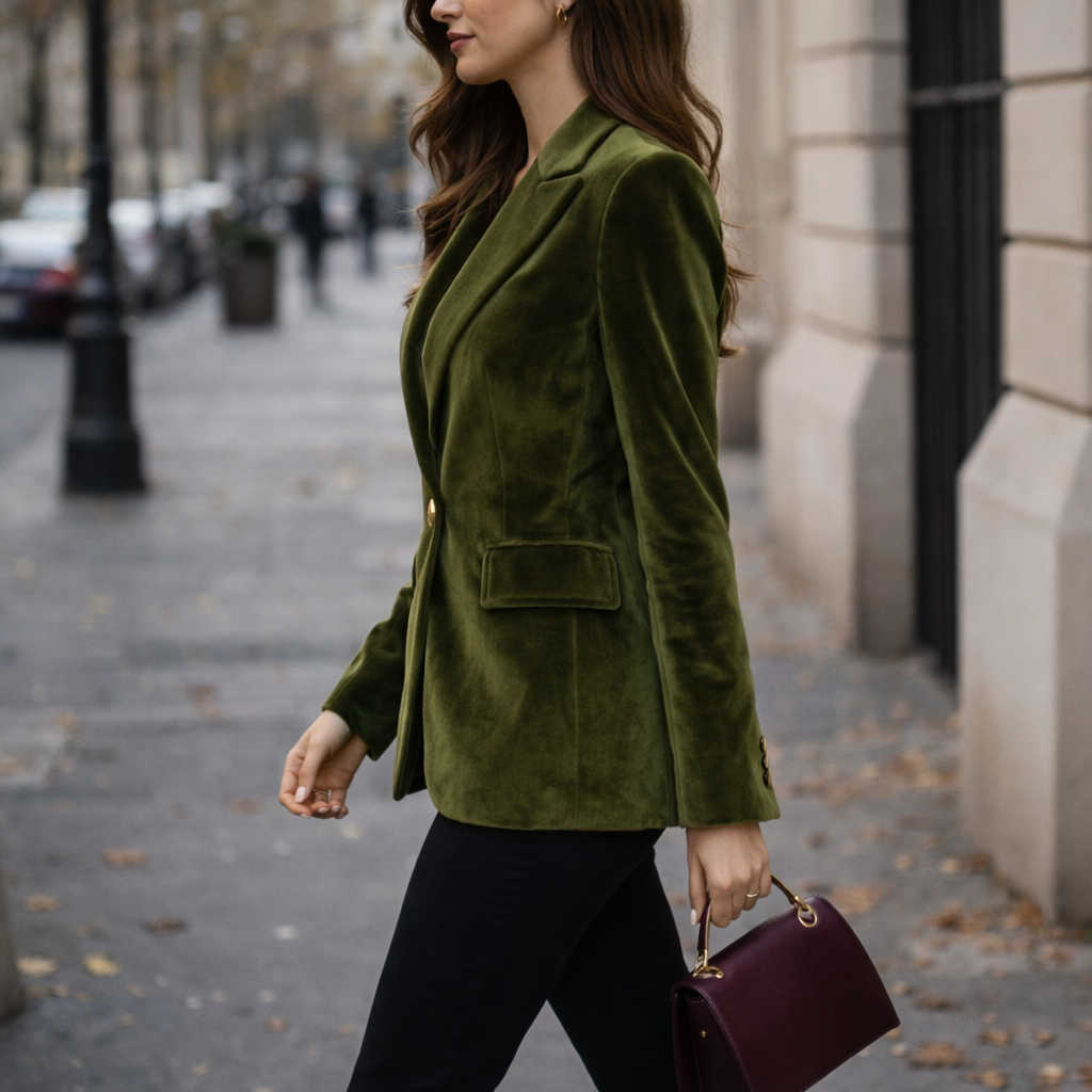 AELIA™ |Blazer elegante de terciopelo