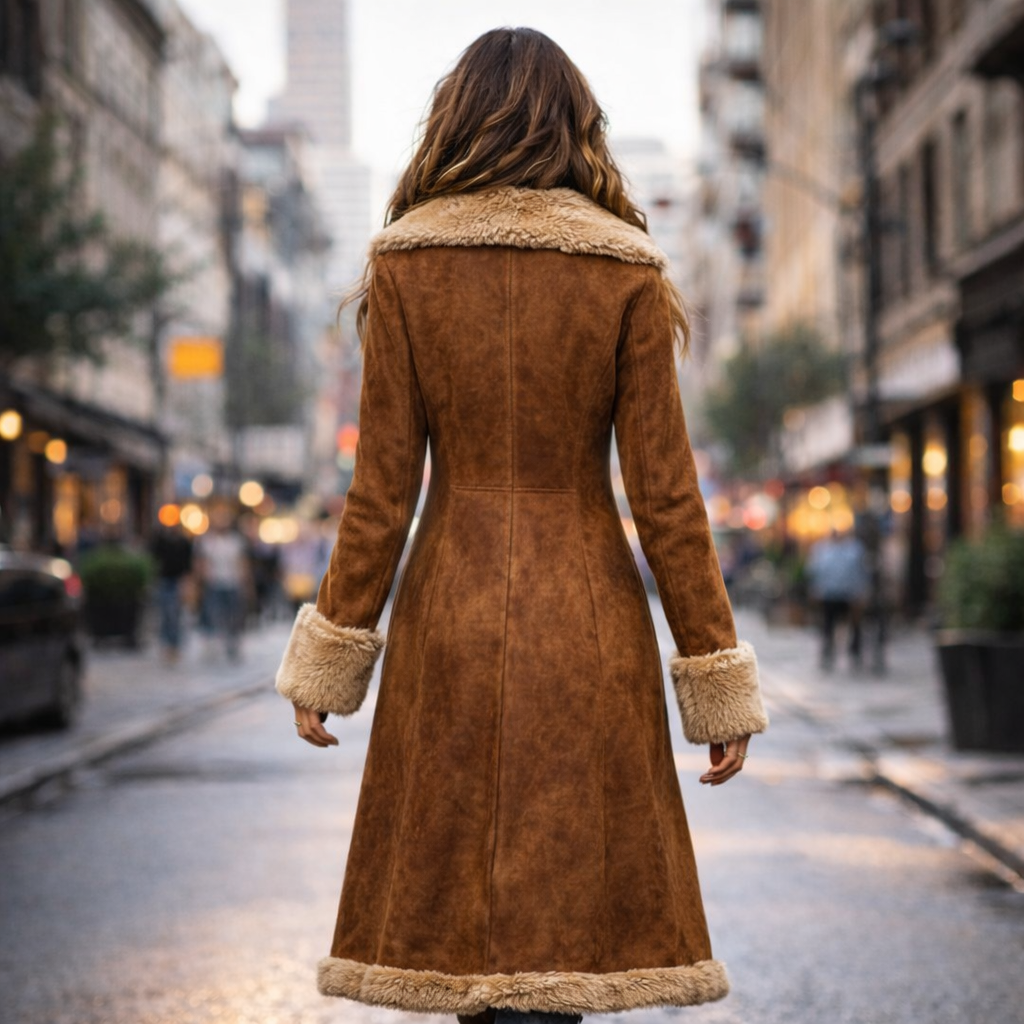 BONA™ | Abrigo largo borrego